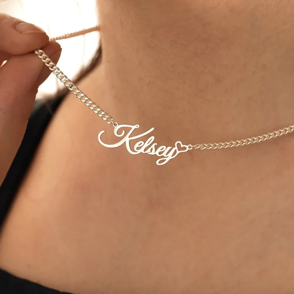 Cherished Personalized Name Necklace Cuban Chain
