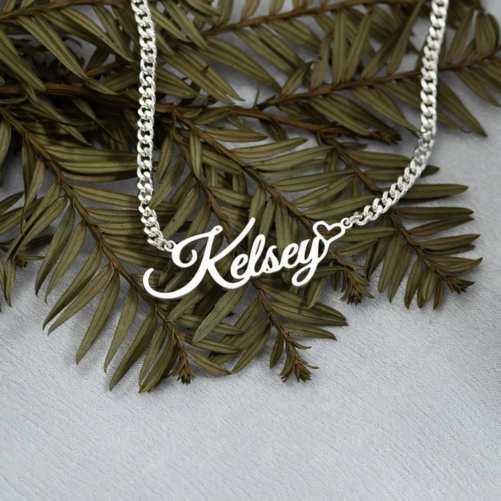 Cherished Personalized Name Necklace Cuban Chain