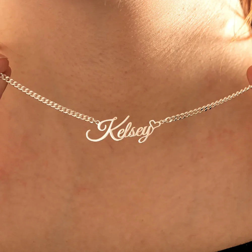 Cherished Personalized Name Necklace Cuban Chain