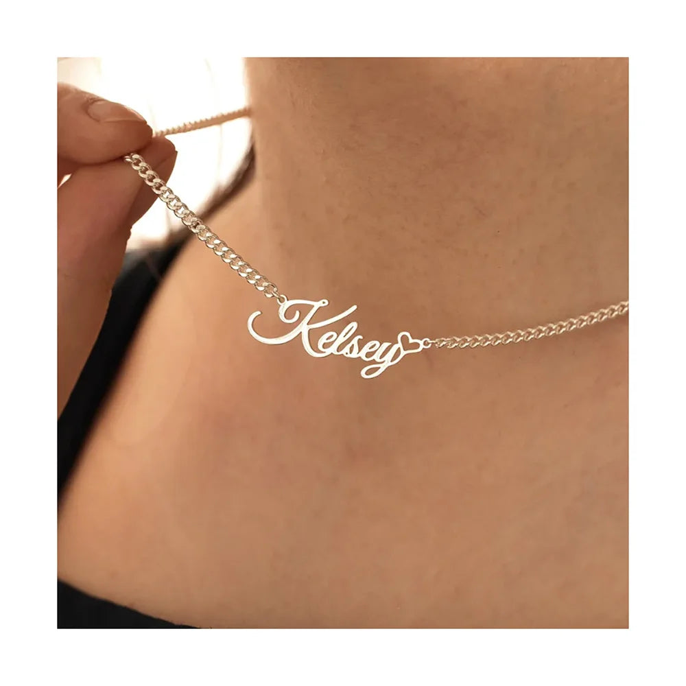 Cherished Personalized Name Necklace Cuban Chain